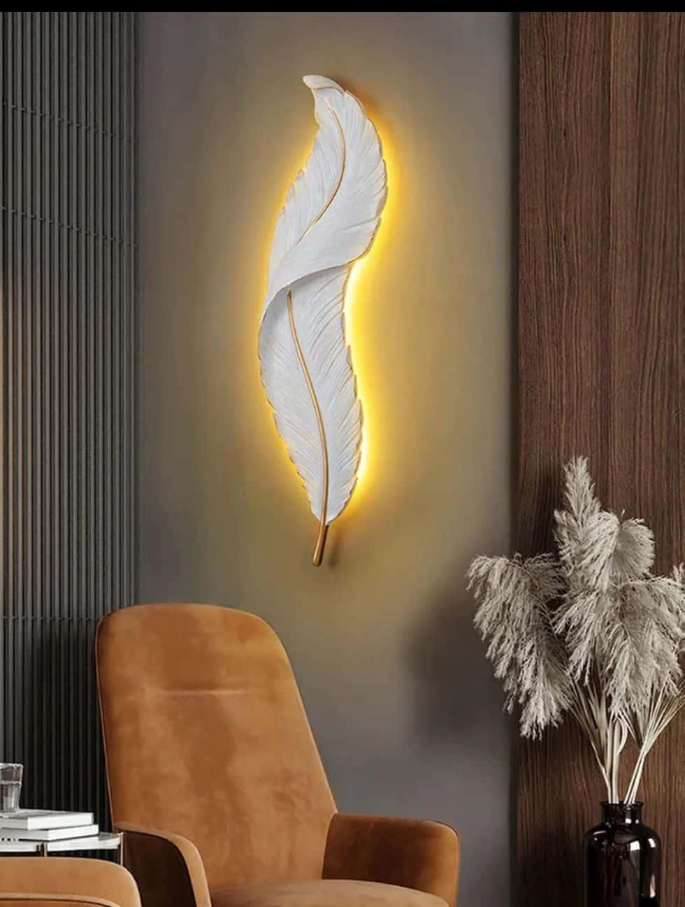 Well Crafted feather Wall Lamp