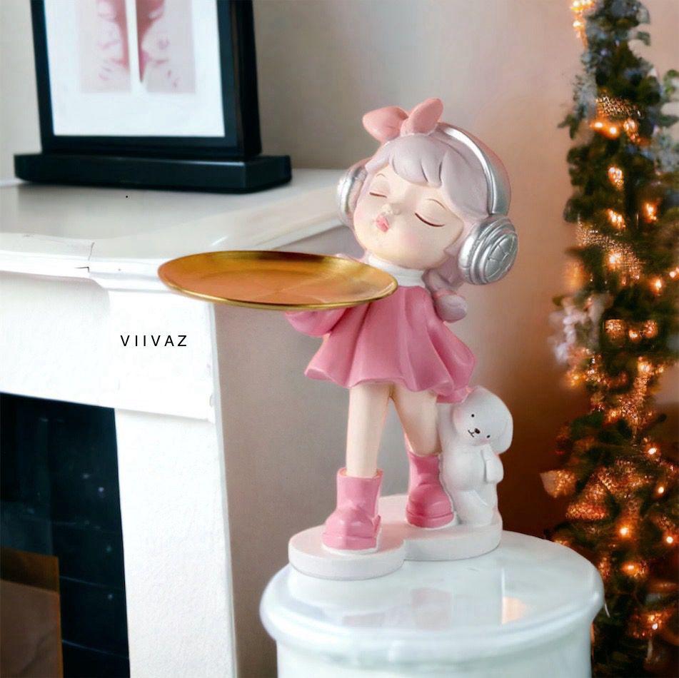 Stylish Girl Tray Holder