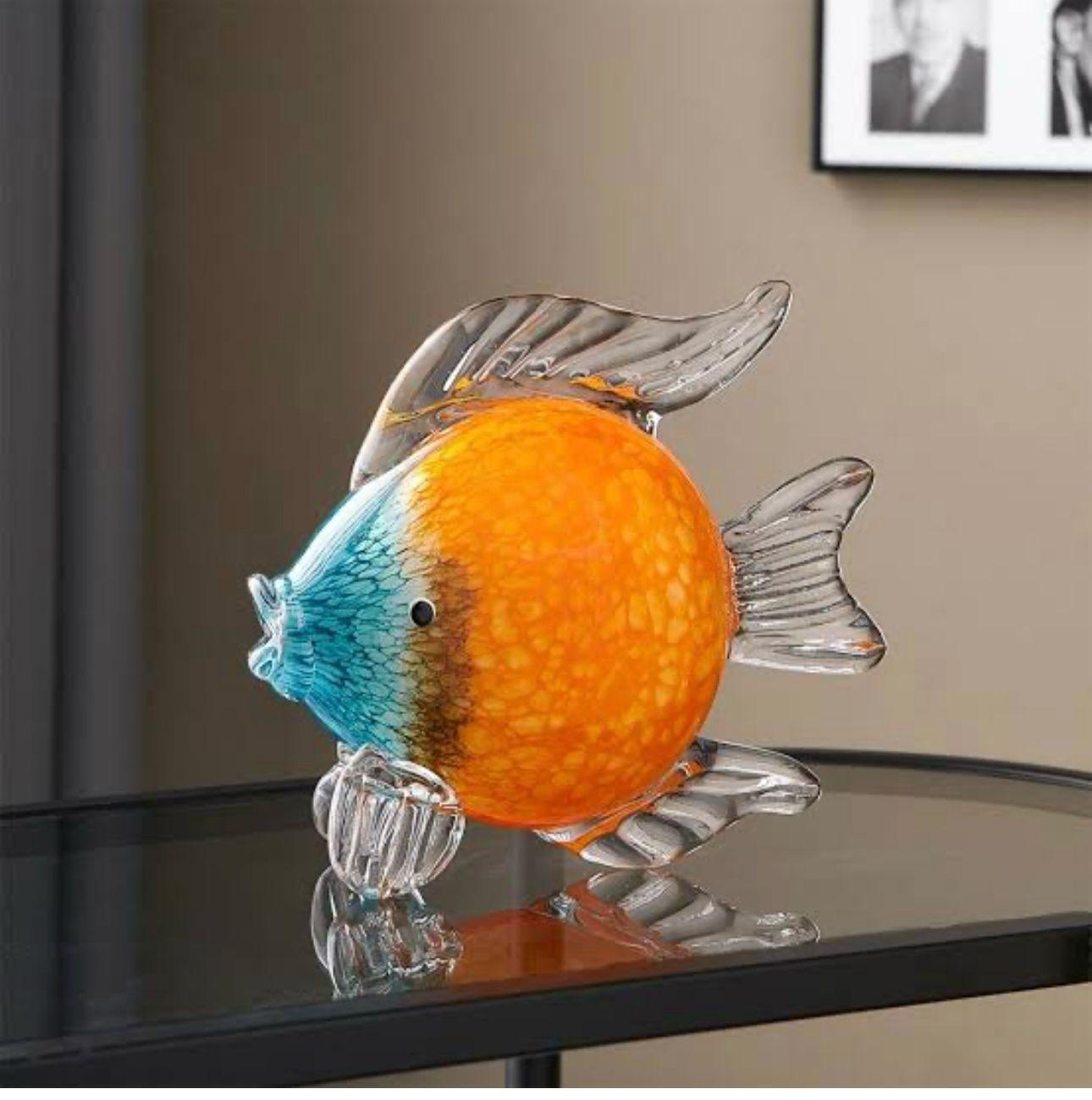 Murano Glass Fish Sculpture Style 1