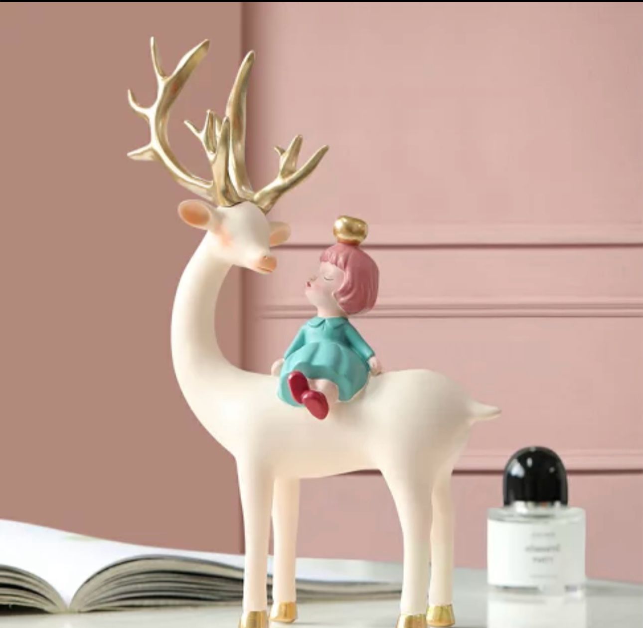 Charming Fairy Reindeers with Doll