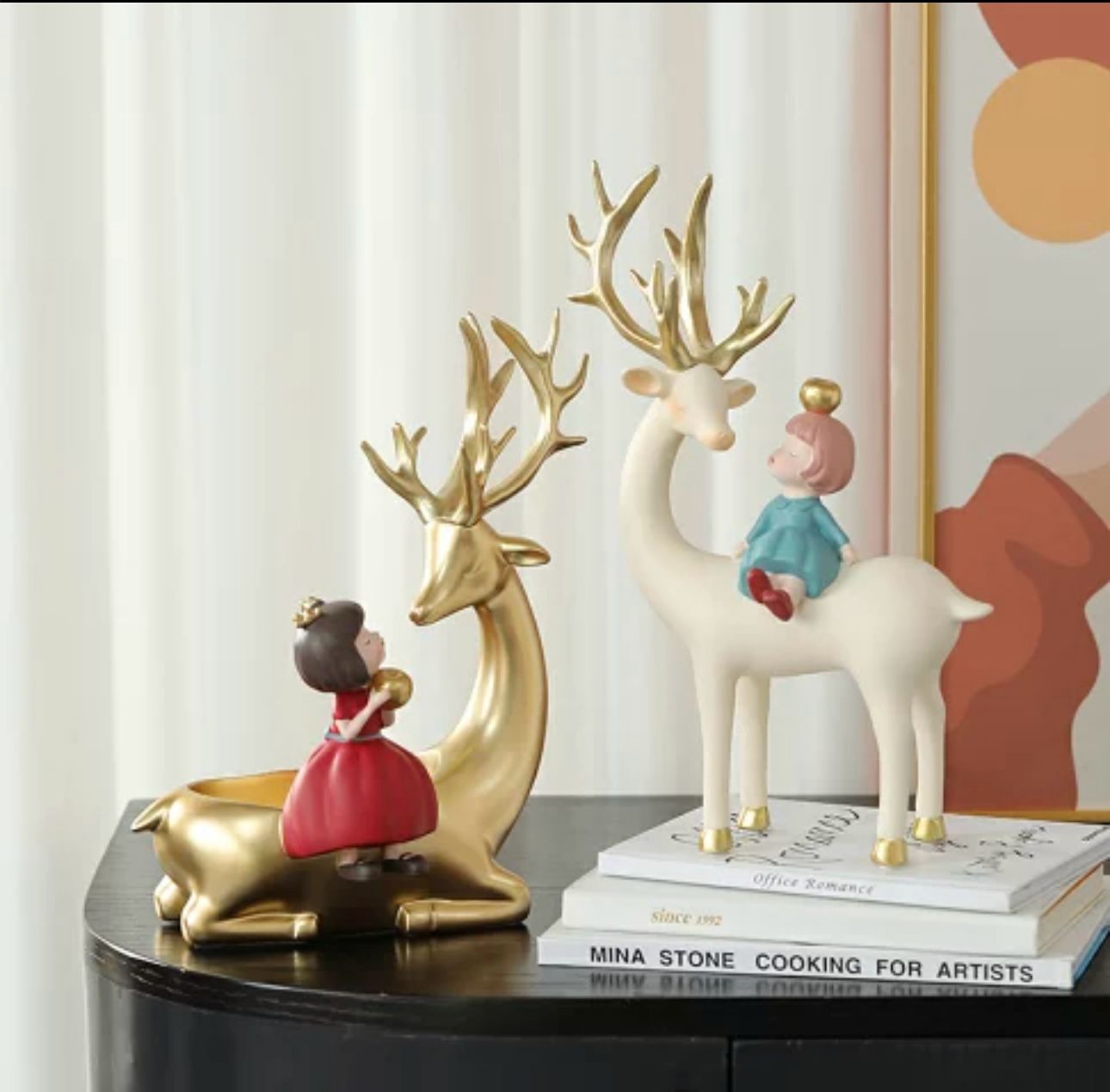 Charming Fairy Reindeers with Doll