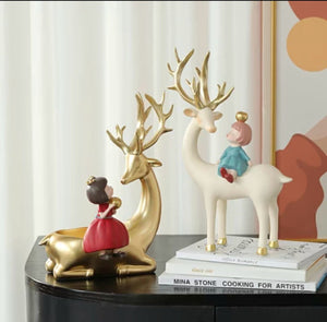 Charming Fairy Reindeers with Doll