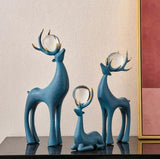 Artistic Golden Horn Reindeer Set of 3