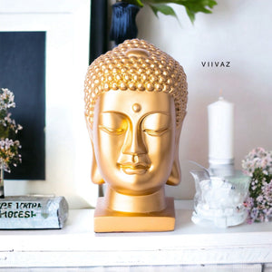 Blissful Buddha Face Figurine