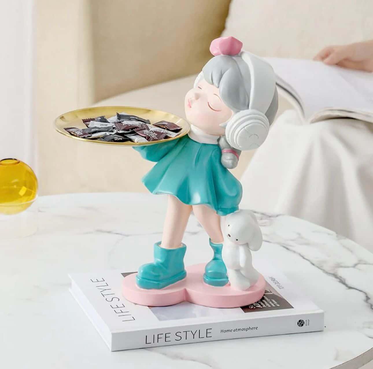 Stylish Girl Tray Holder