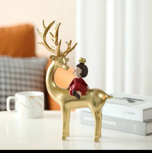 Charming Fairy Reindeers with Doll