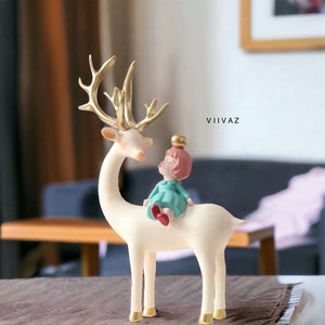 Charming Fairy Reindeers with Doll