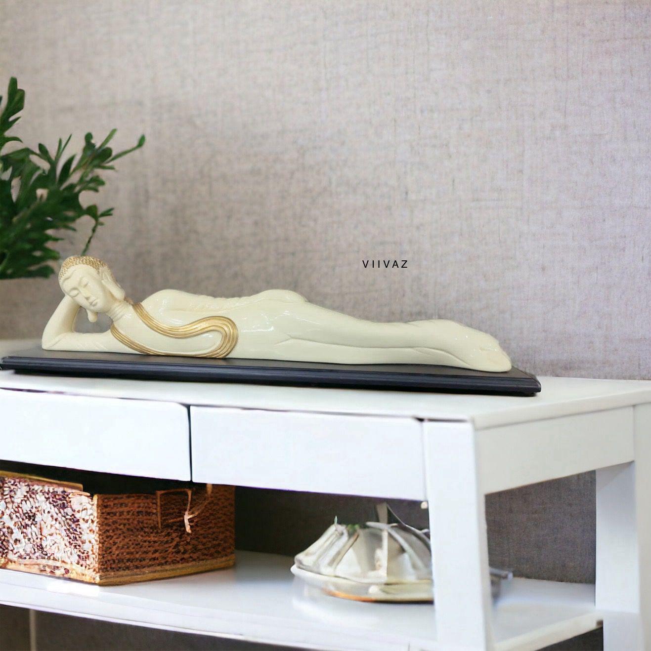 Lying Buddha Face Figurine