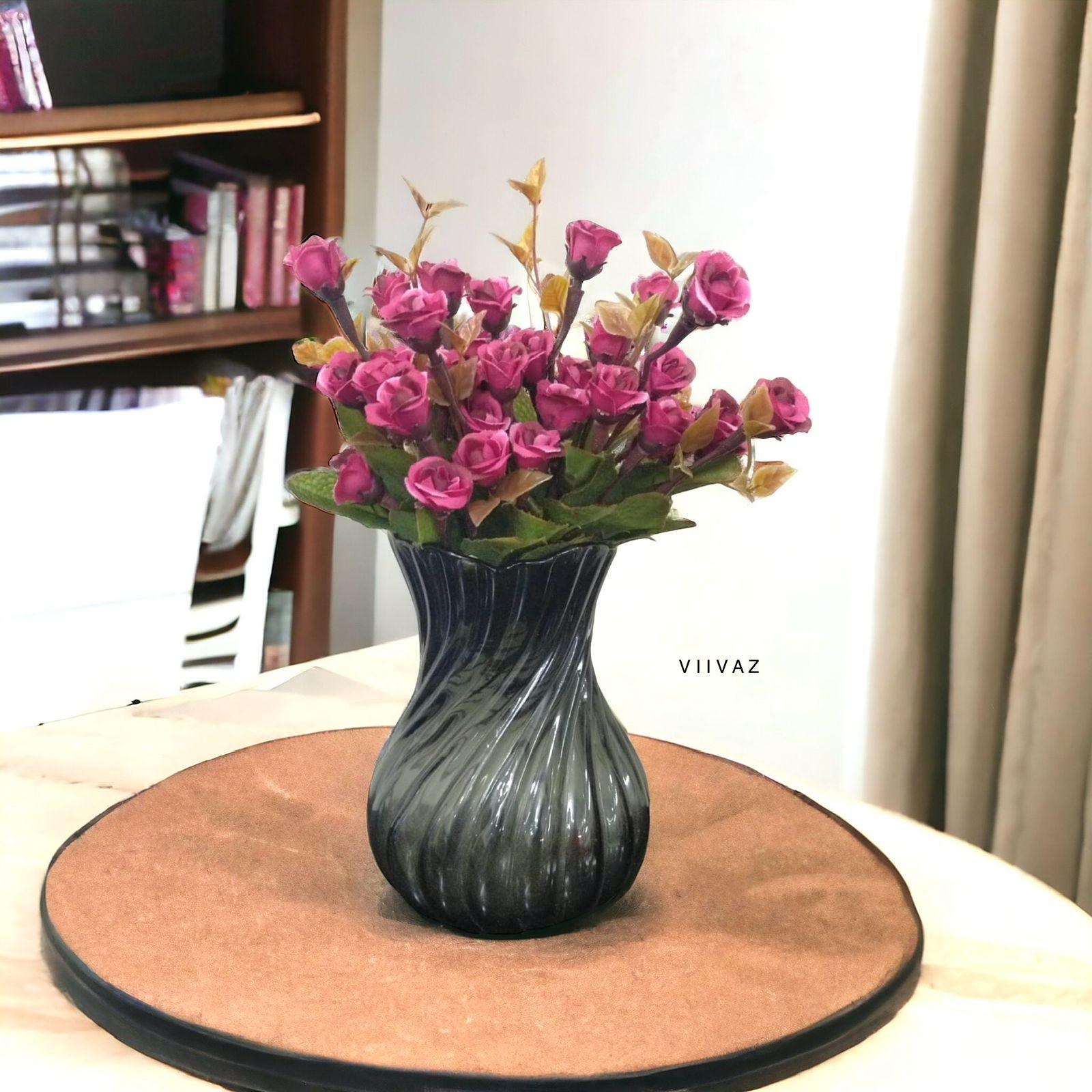 Twisted Glass Flary Vase