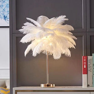 Feather Table Lamp Decor