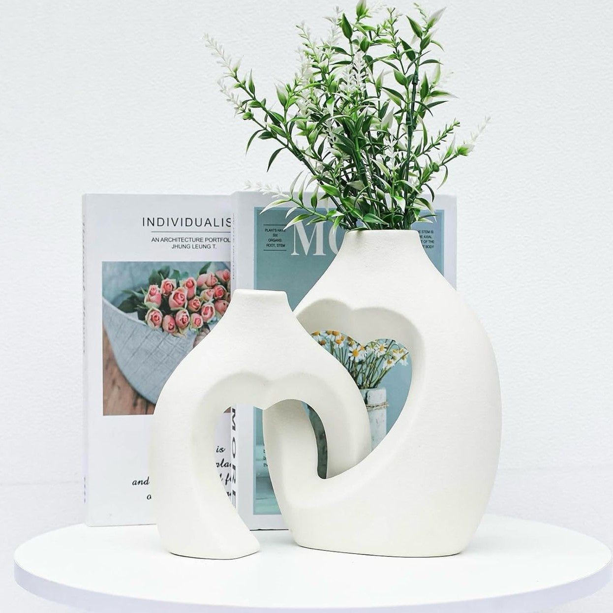 Ceramic Couple Heart Vase