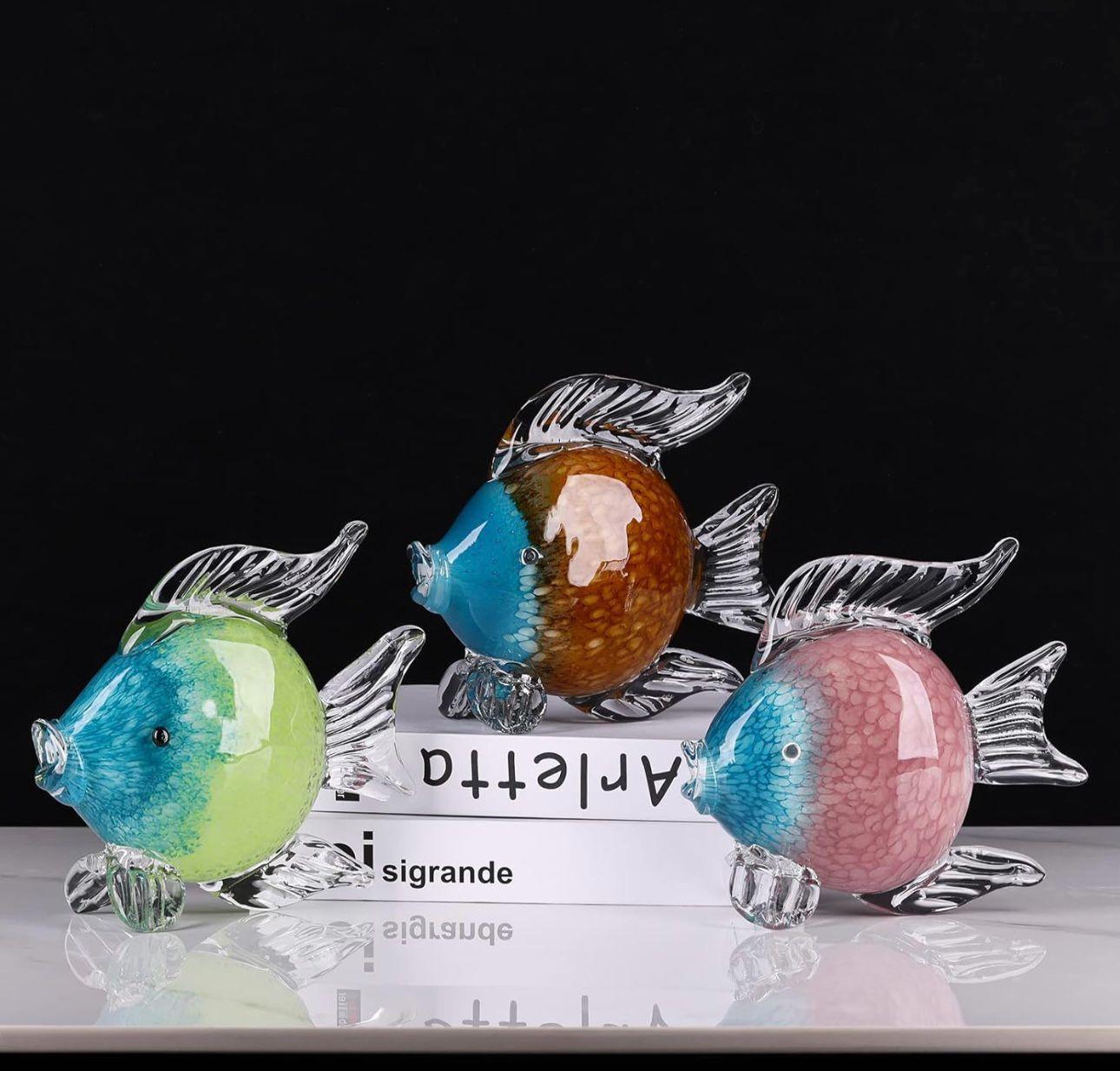 MURANO GLASS FISH SCULPTURE STYLE 2