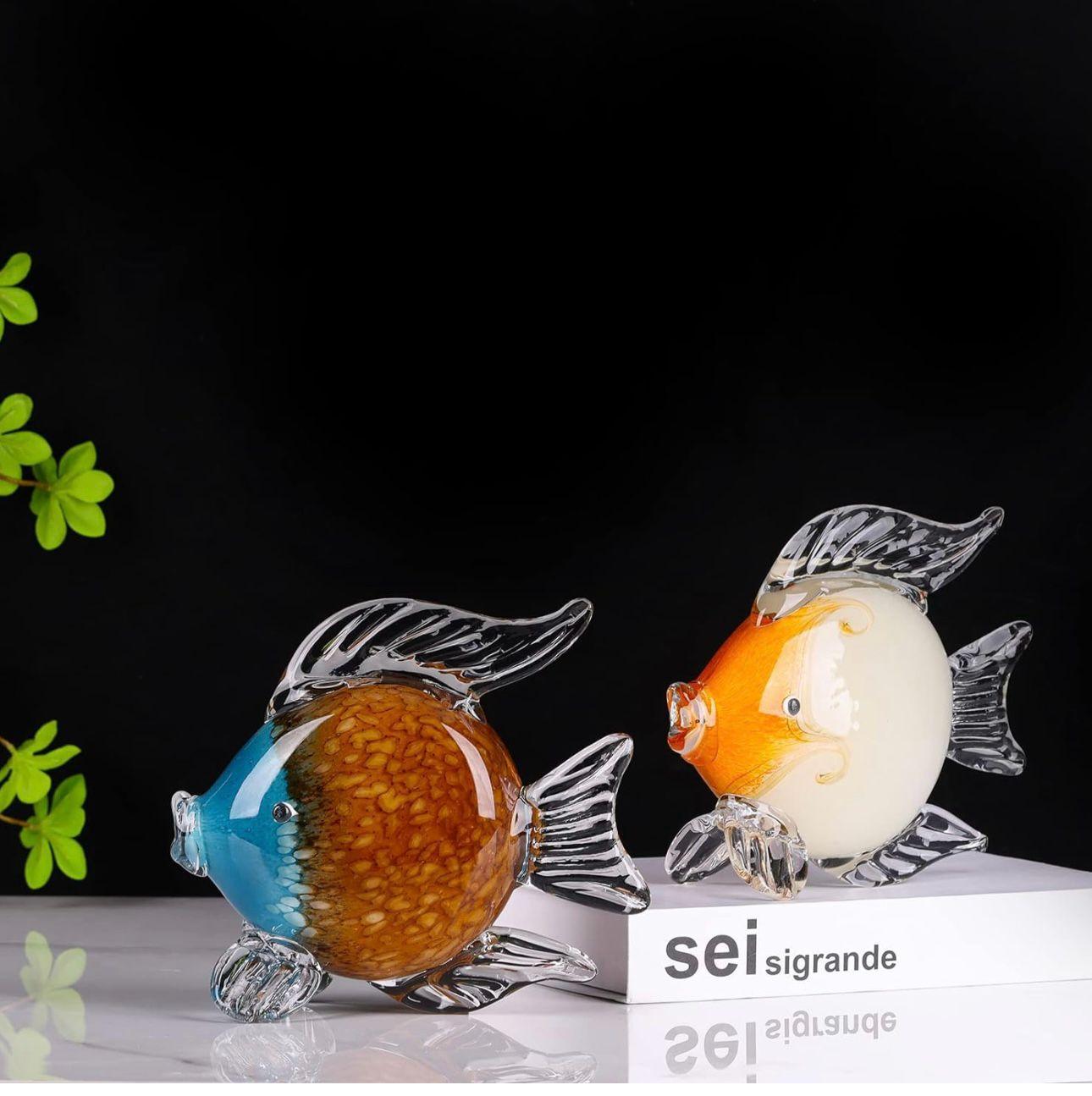MURANO GLASS FISH SCULPTURE STYLE 2