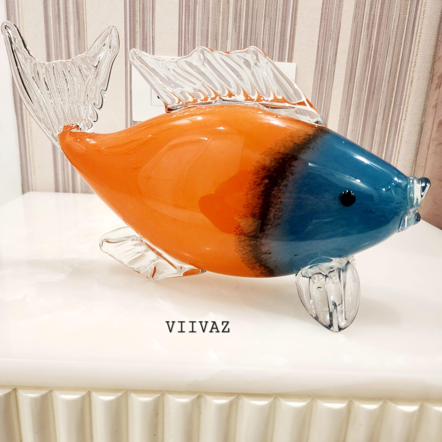 Murano Glass Fish Sculpture Style 10