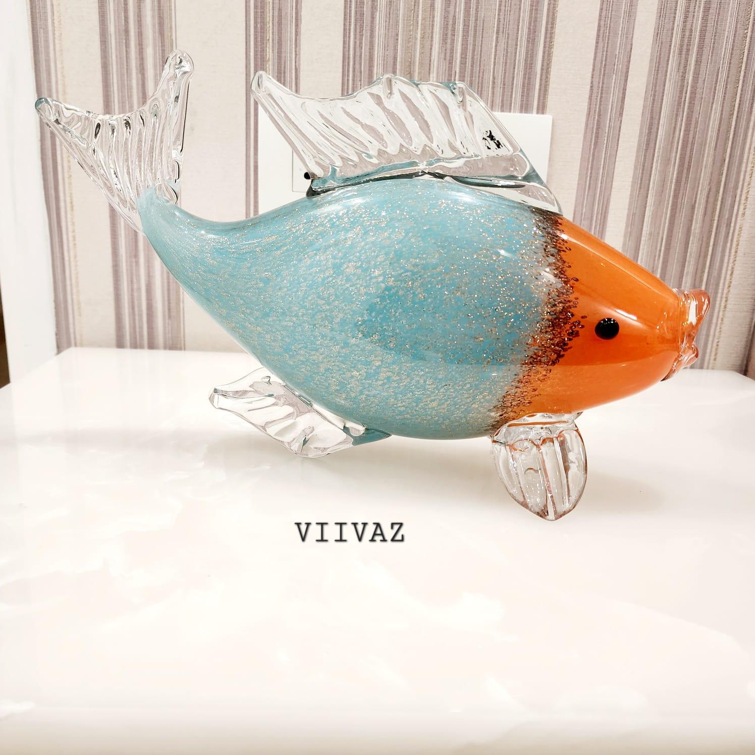 Murano Glass Fish Sculpture Style 9