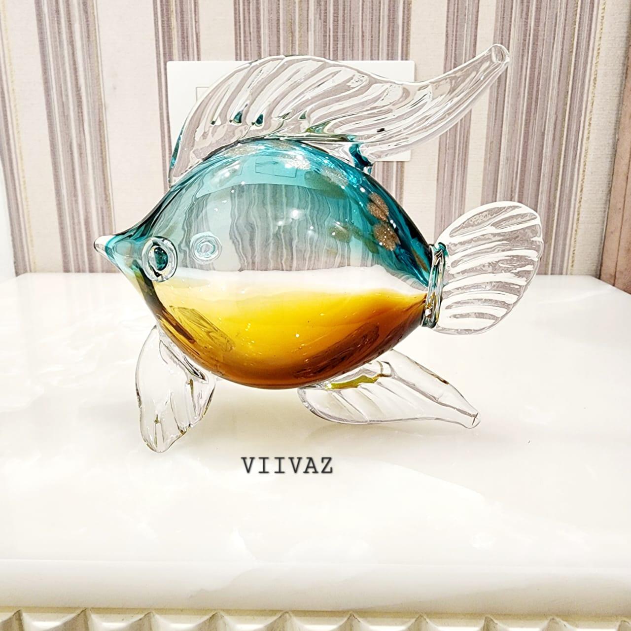 Murano Glass Fish Sculpture Style 11