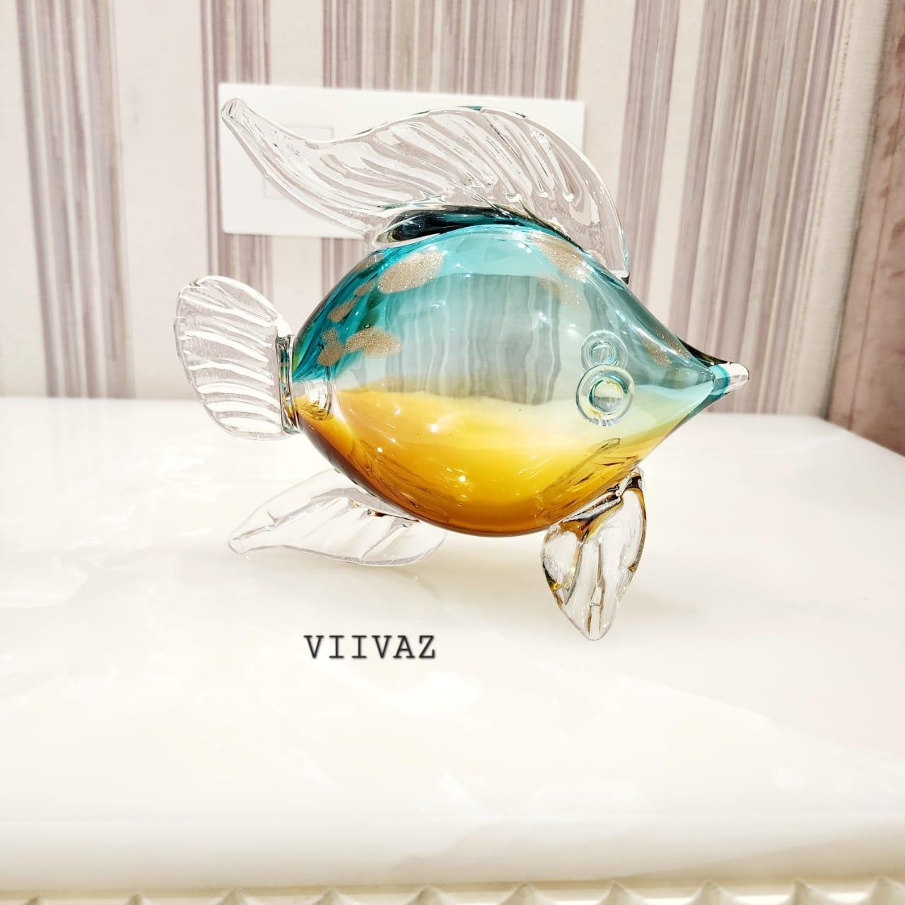 Murano Glass Fish Sculpture Style 11