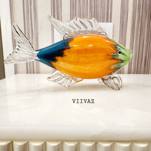 Murano Glass Fish Sculpture Style 4