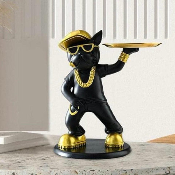 Dancing Rapper Dog RAPPER DOG STATUE WITH TRAY – VIIVAZ