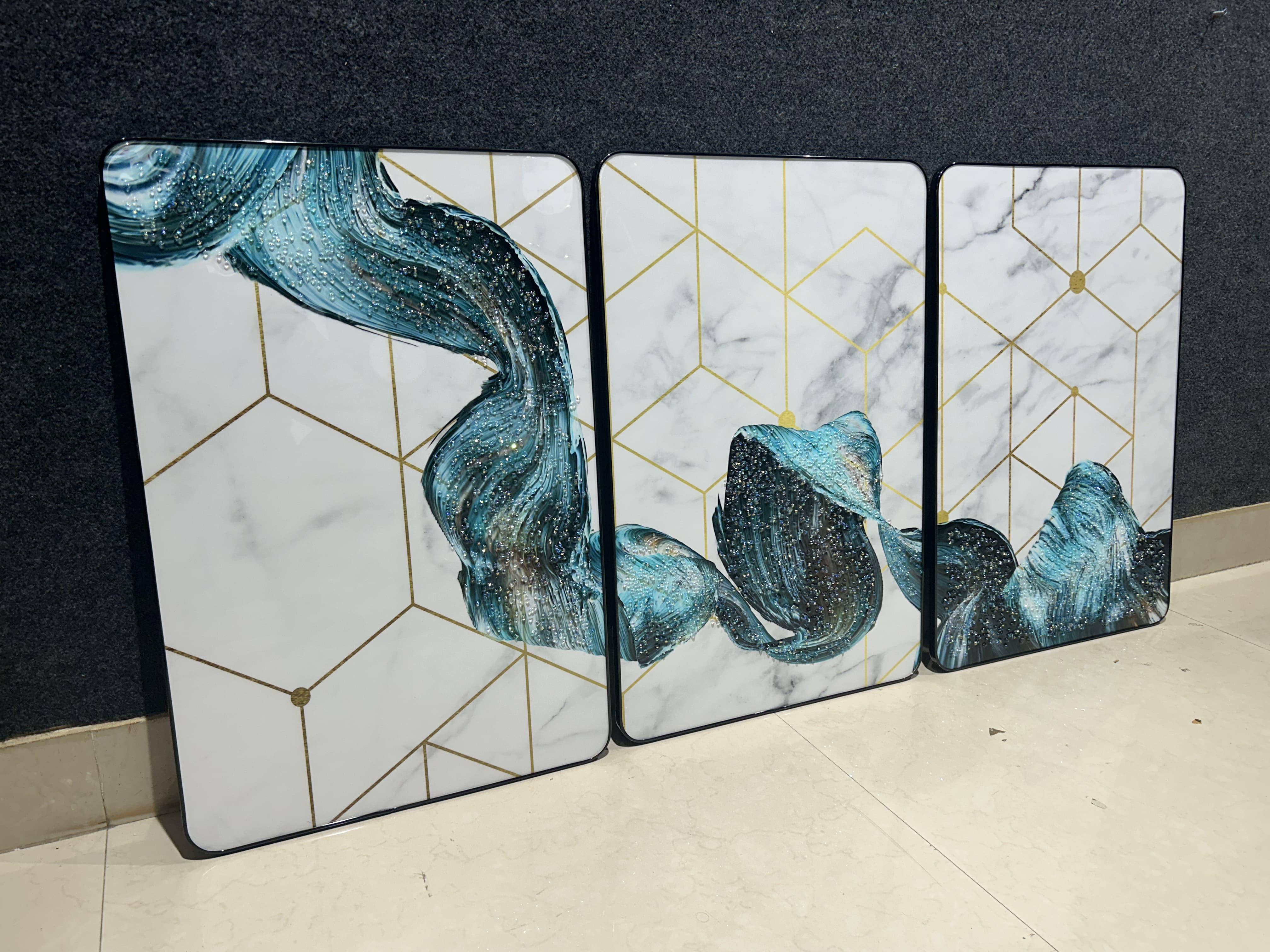 SET OF 3 - ABSTRACT PAINTING STYLE 2