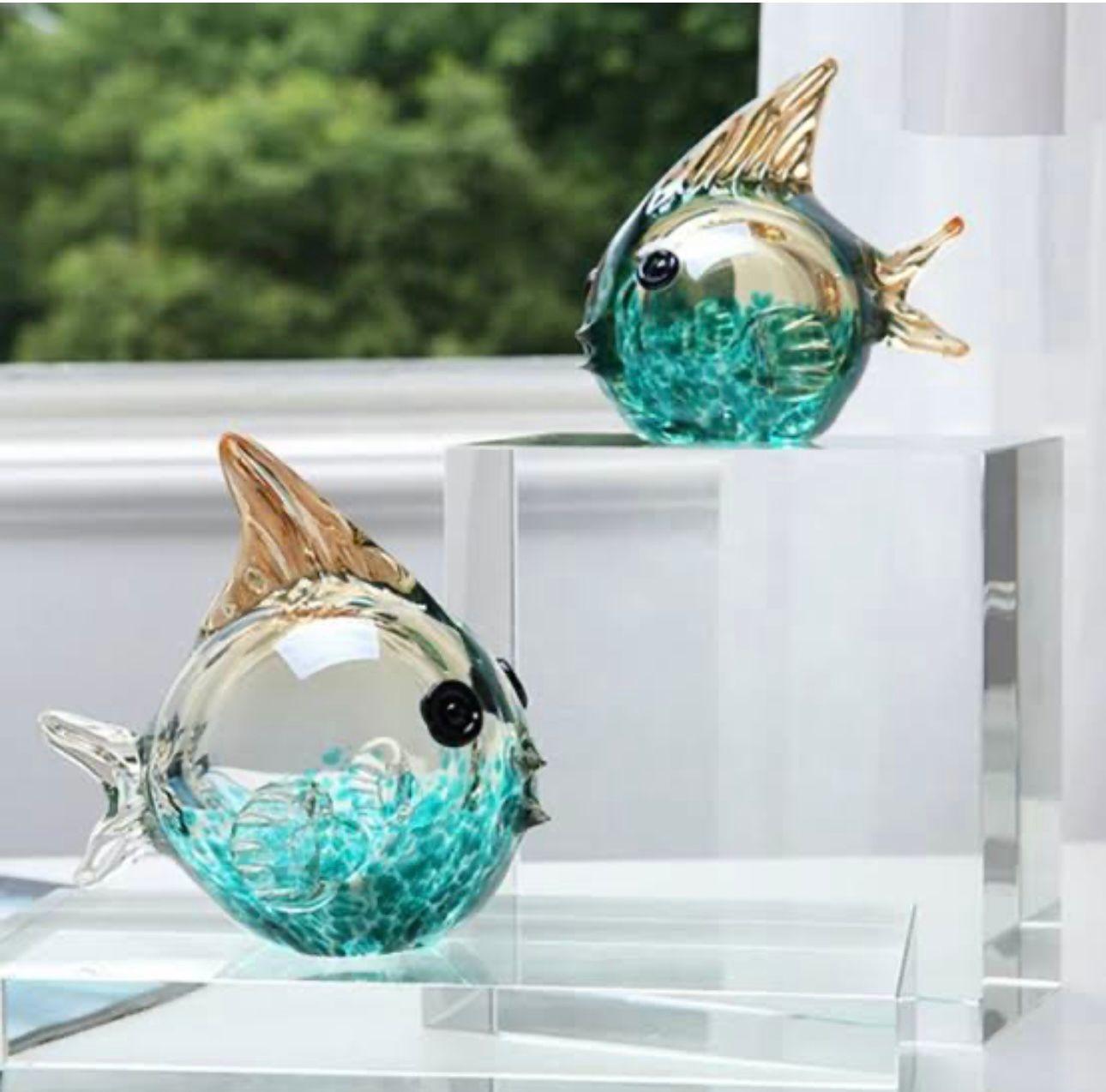 MURANO GLASS FISH SCULPTURE STYLE 7