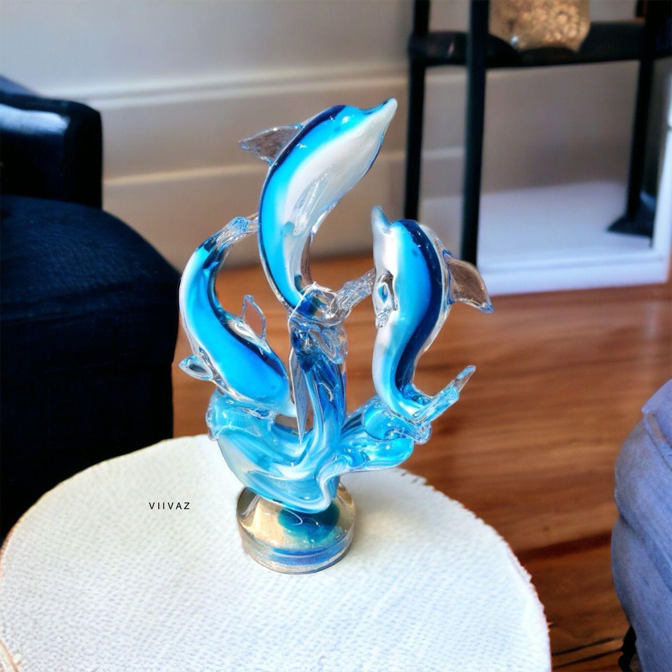 MURANO GLASS DOLPHIN POD
