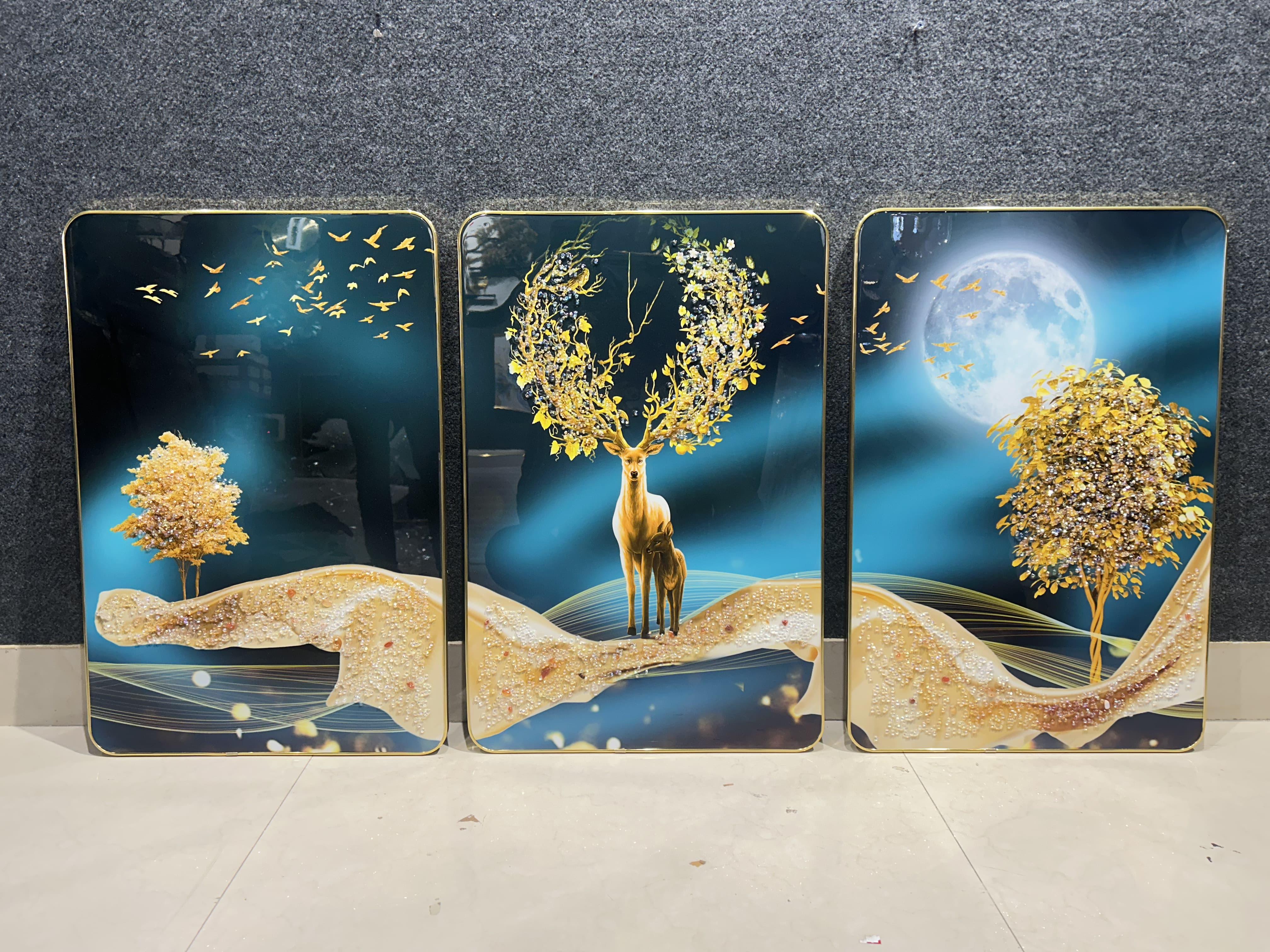 SET OF 3 - ABSTRACT PAINTING STYLE 9