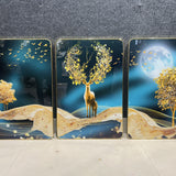 SET OF 3 - ABSTRACT PAINTING STYLE 9