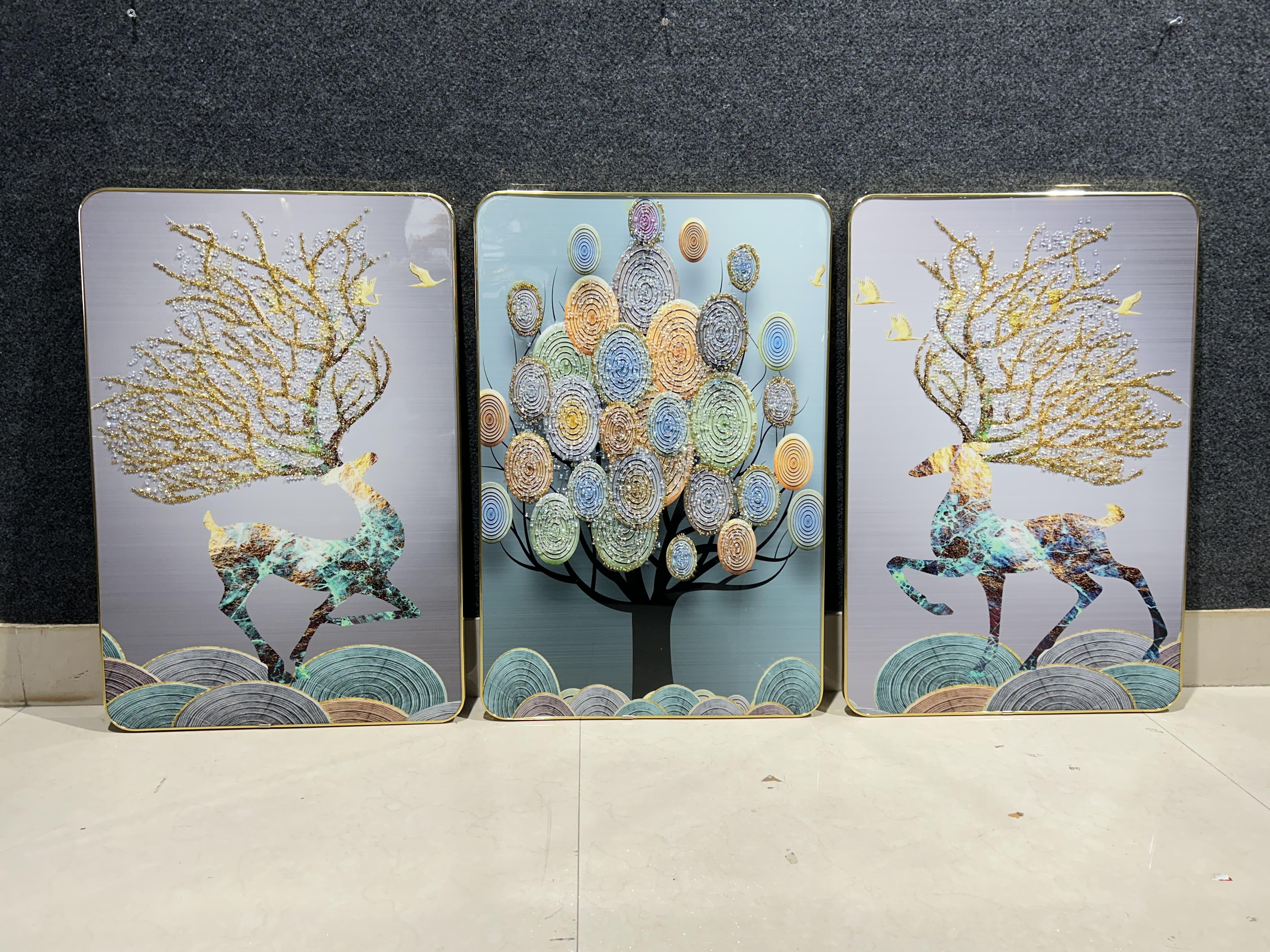 SET OF 3 - ABSTRACT PAINTING STYLE 4