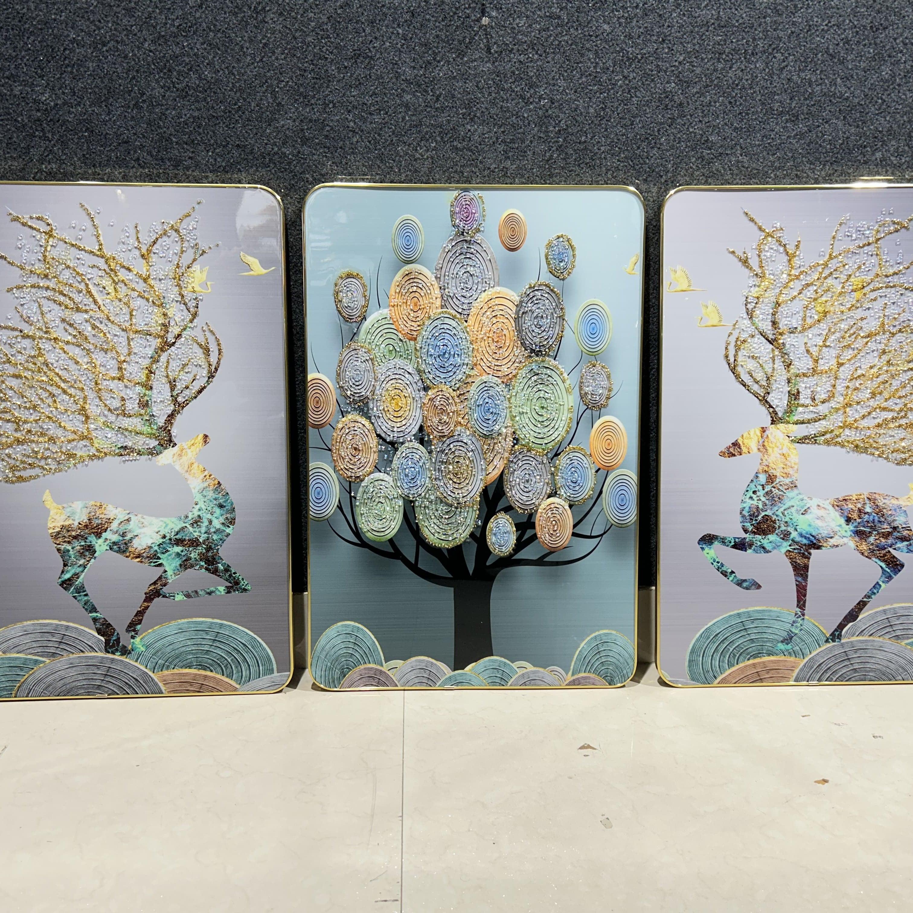 SET OF 3 - ABSTRACT PAINTING STYLE 4