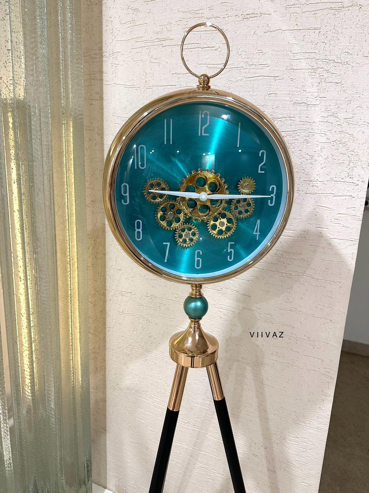 Swiss Vintage Phase Tripod-Mounted Clock