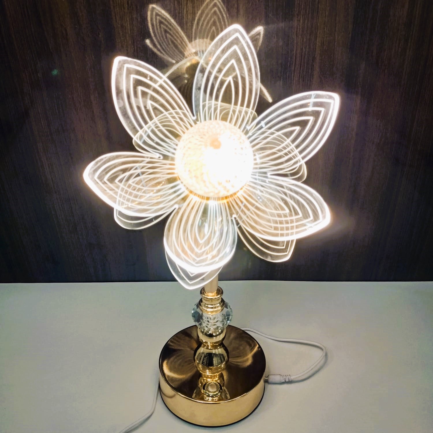 Lotus Crystal Flower Highlighting Lamp