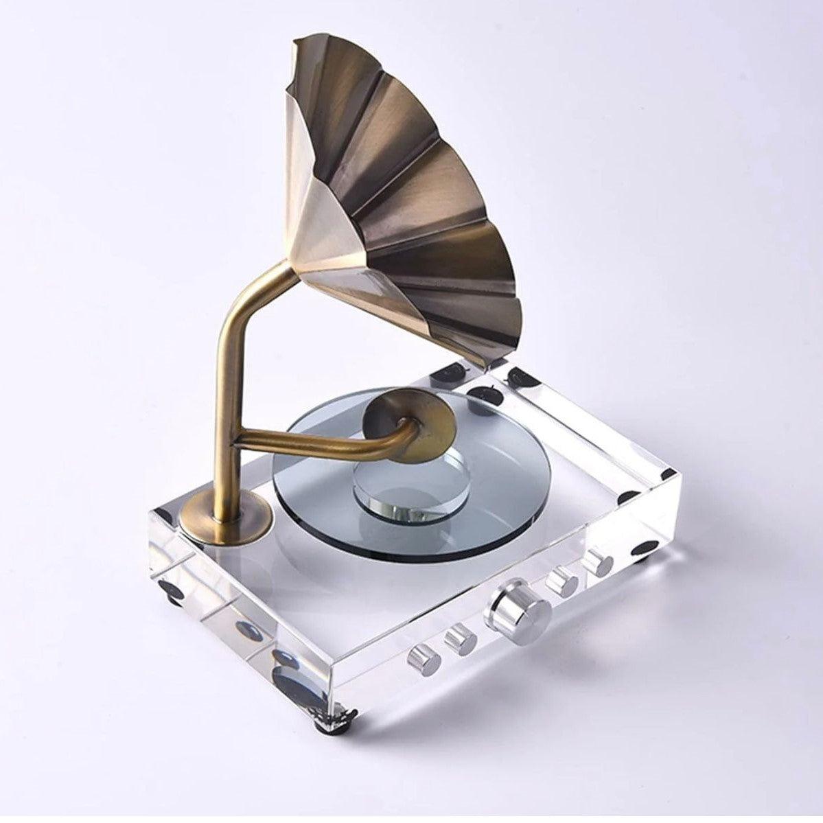 VINTAGE CRYSTAL GRAMOPHONE STYLE 3