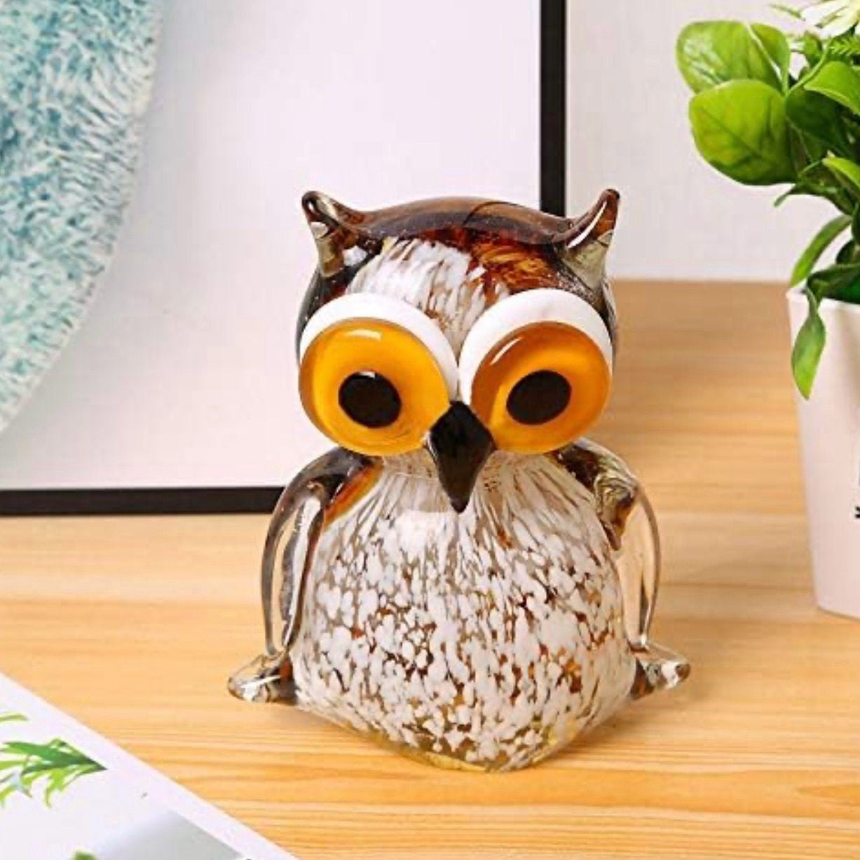 Murano Glass Owl Figurine Pattern 2