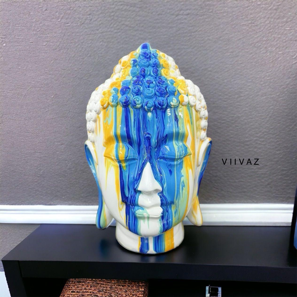 Abstract Buddha Face Figurine
