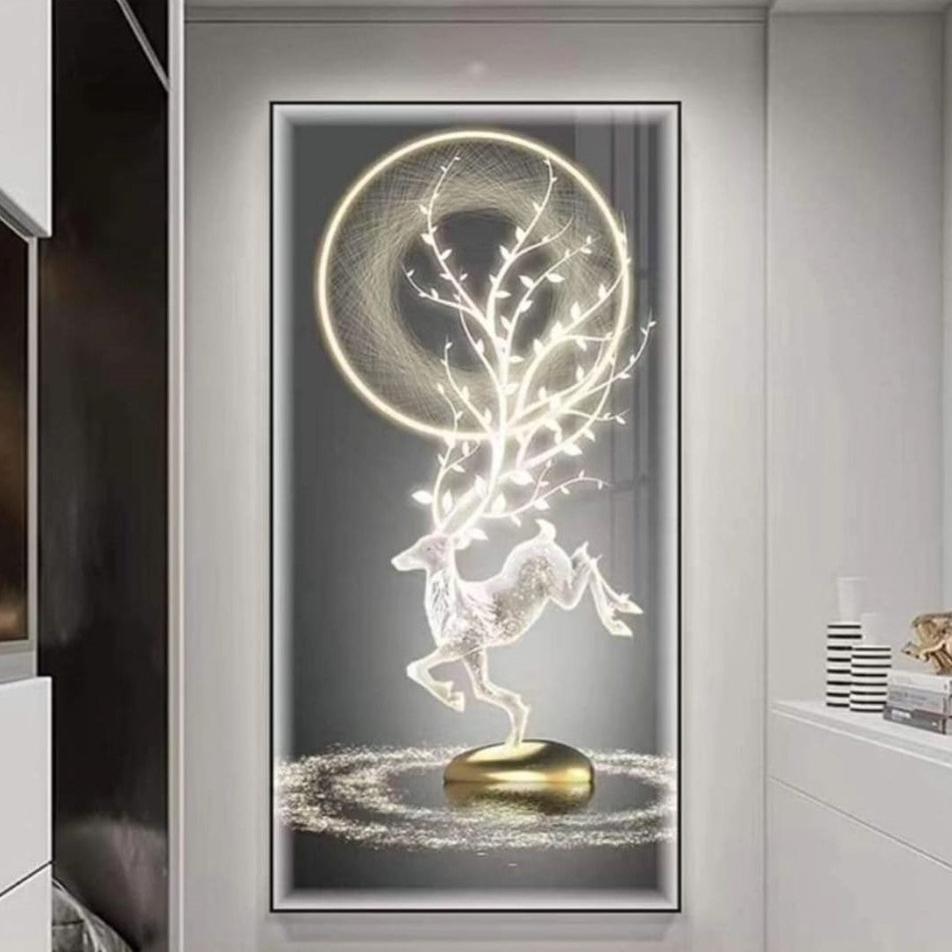 LUXURY LED WALL PAINTING STYLE 3 - RUNNING REINDEER