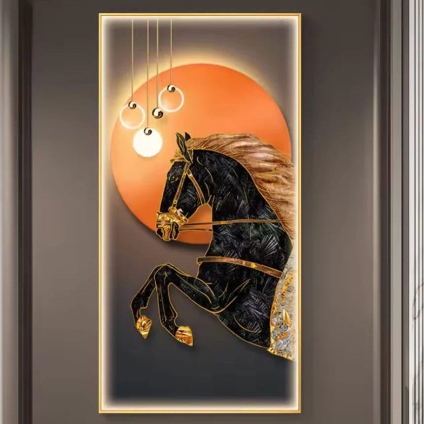 LUXURY LED WALL PAINTING STYLE 1 - RUNNING HORSE