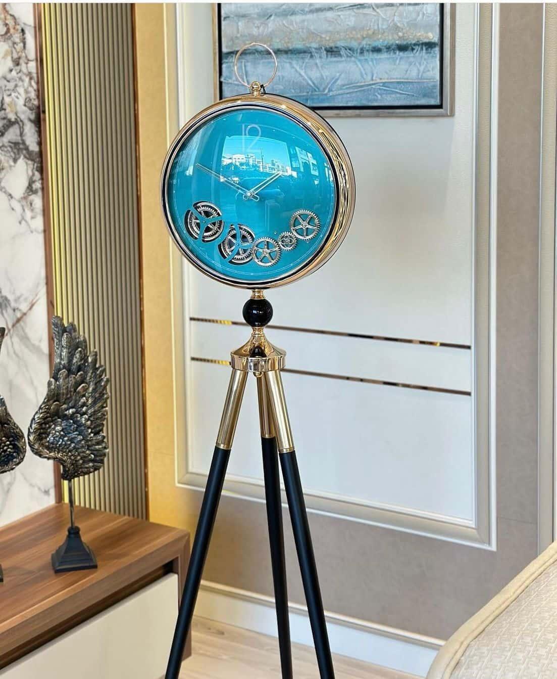 Swiss Vintage Phase Tripod-Mounted Clock