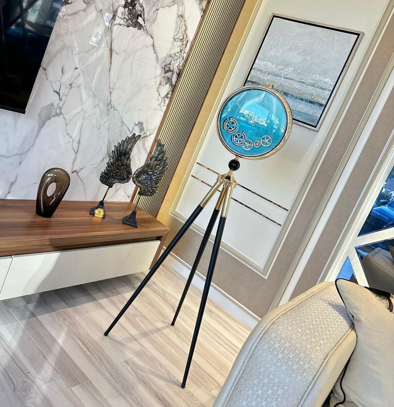 Swiss Vintage Phase Tripod-Mounted Clock