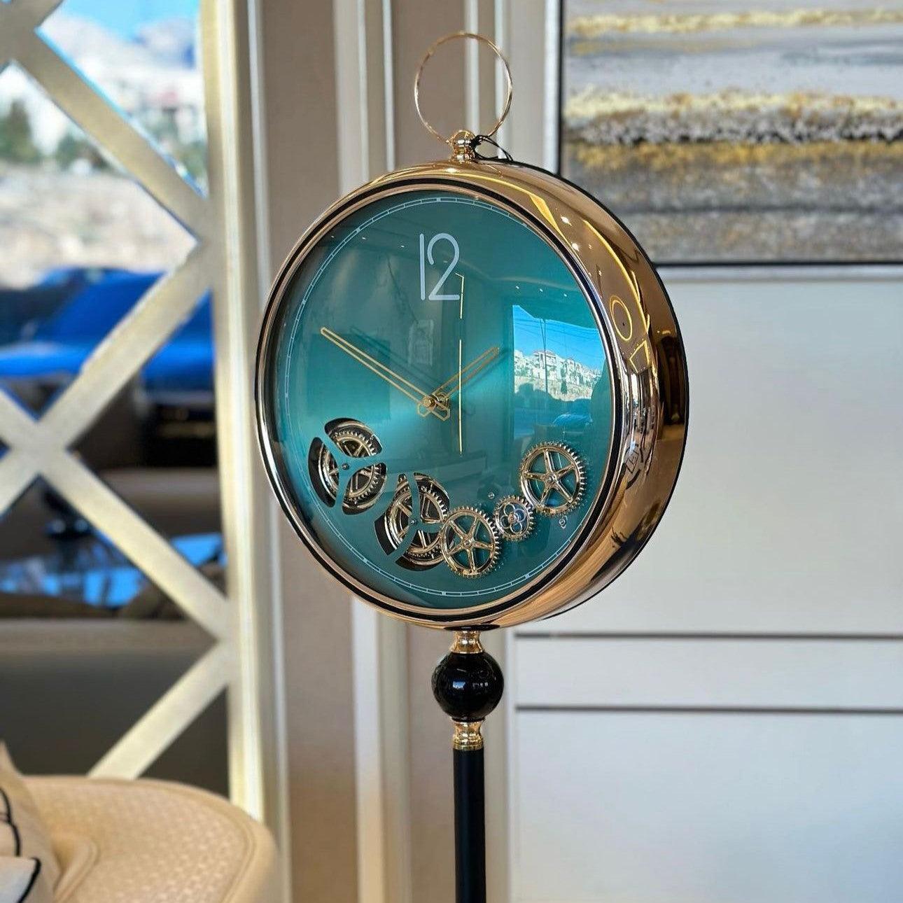 Luxurious Mechanical Vintage Tripod Floor Mounted Clock - Style 1