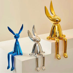 ELECTROPLATED PERSIAN BUNNY RELAXING