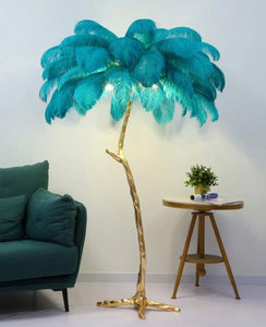 OSTRICHES FEATHER HUMANOID FLOOR LAMP
