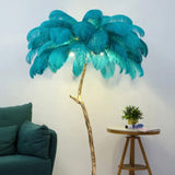 OSTRICHES FEATHER HUMANOID FLOOR LAMP