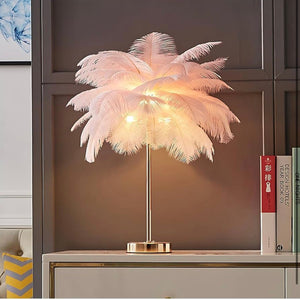 Feather Table Lamp Decor