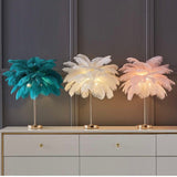 Feather Table Lamp Decor