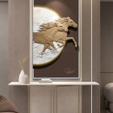 LUXURY MAJESTIC RUNNING HORSES WALL PAINTING