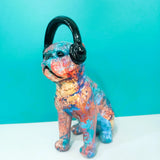 ABSTRACT GRAFFITI DOG WITH HEADPHONE STYLE 3