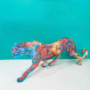 ABSTRACT GRAFFITI JAGUAR SCULPTURE