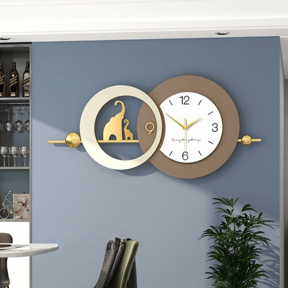 DECORATIVE CLOCK - BOND OF ELEPHANT