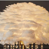 FEATHER WITH CRYSTAL FLOOR LAMP